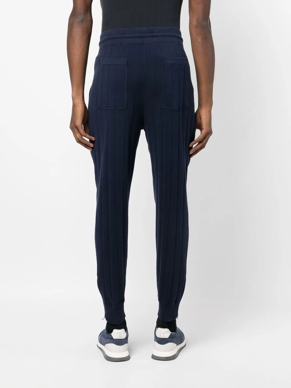 Brunello Cucinelli Tapered-leg Track Pants In Blue
