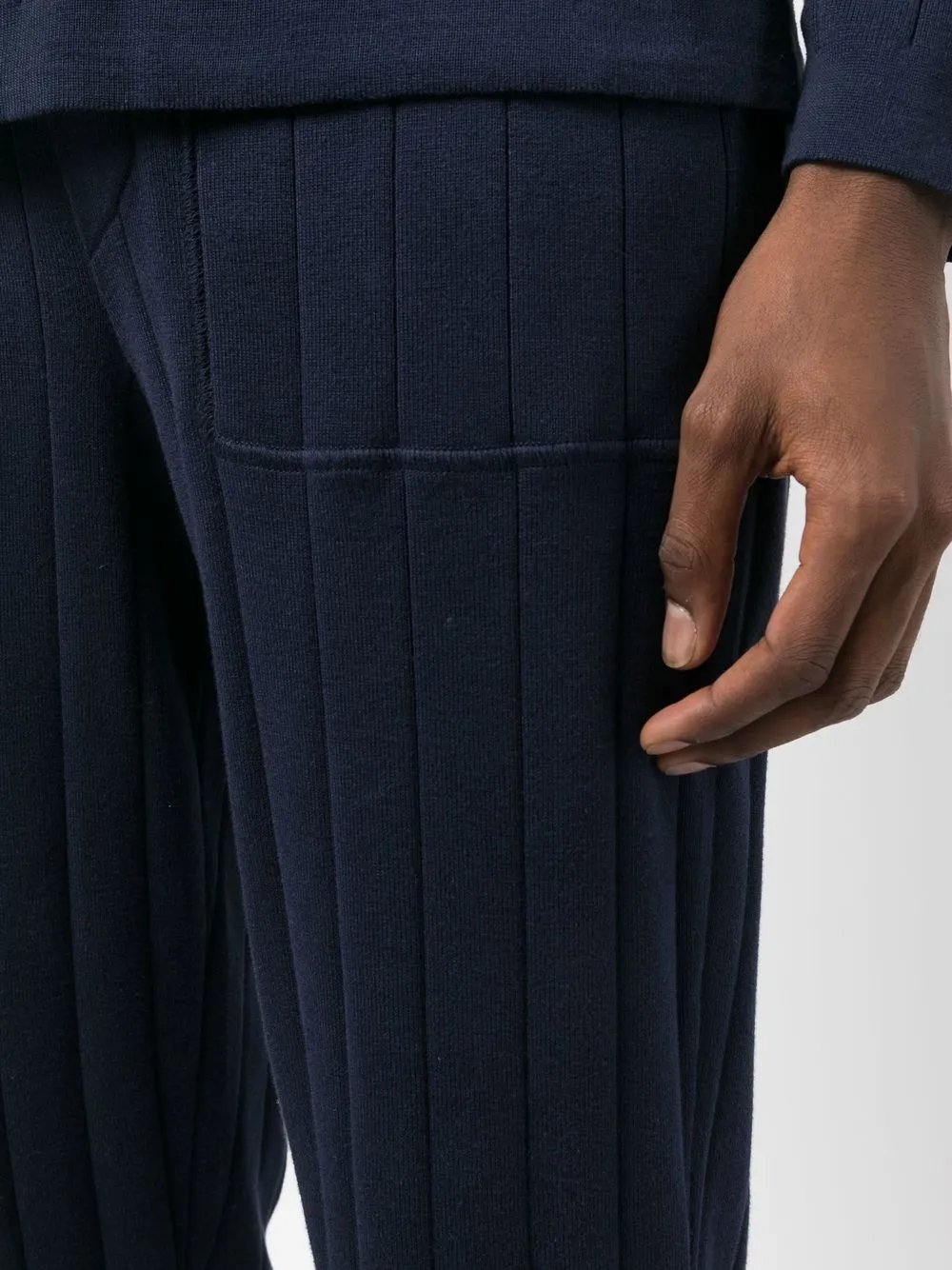 Brunello Cucinelli Tapered-leg Track Pants In Blue