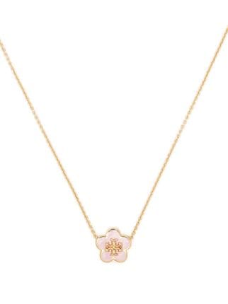 Tory Burch Kira flower-pendant Necklace - Farfetch