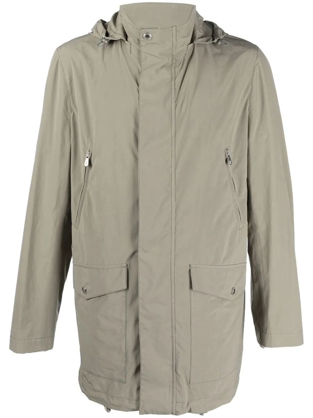 

Brunello Cucinelli chamarra impermeable con capucha - Verde