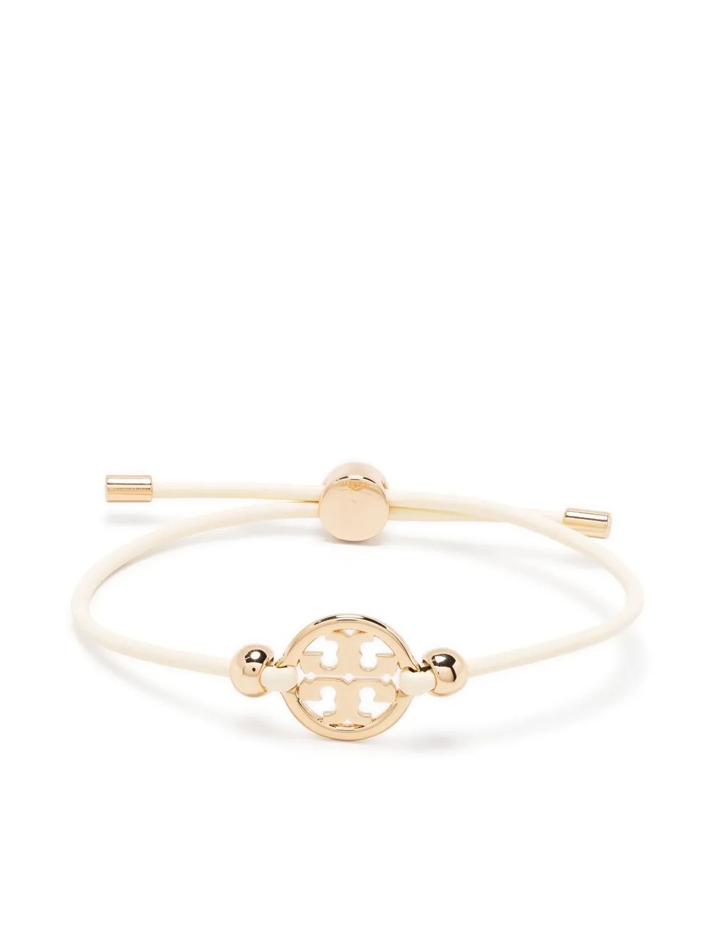 tory burch bracelet en cuir à breloque - blanc