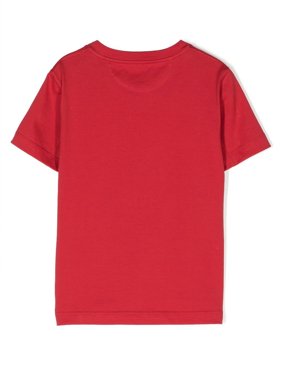 Brunello Cucinelli Kids T-shirt met logoprint - Rood