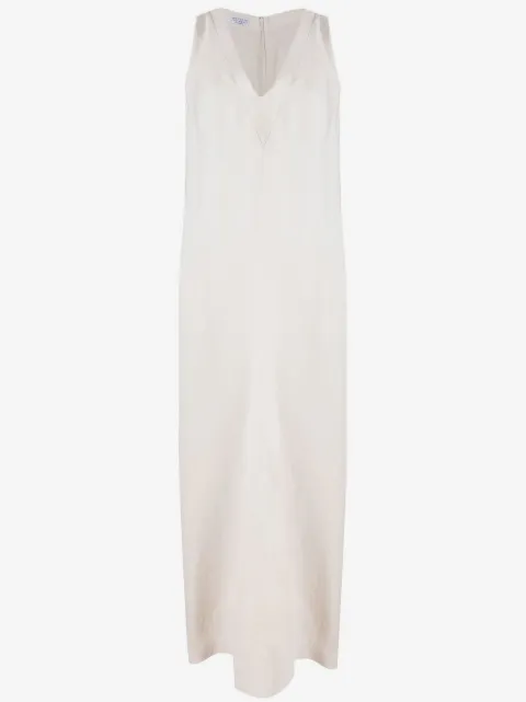Brunello Cucinelli vestido midi con cuello en V