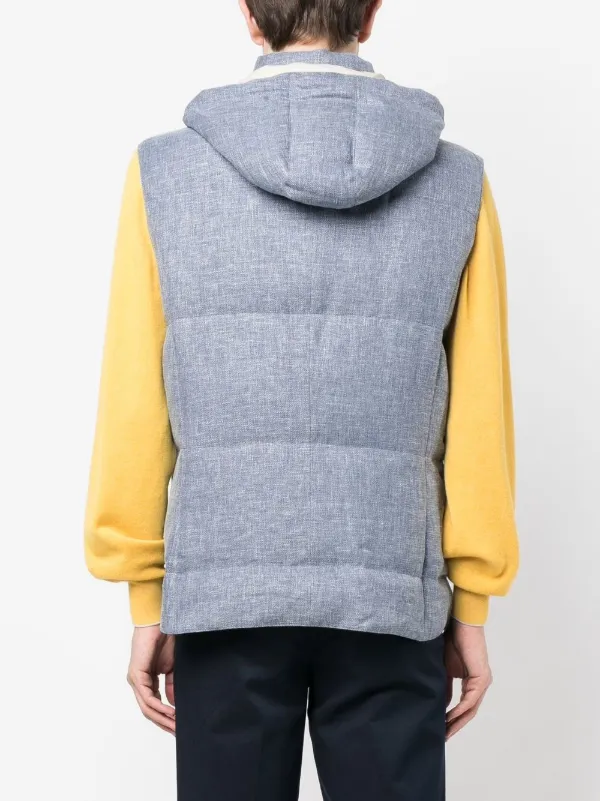 Hooded down vest clearance