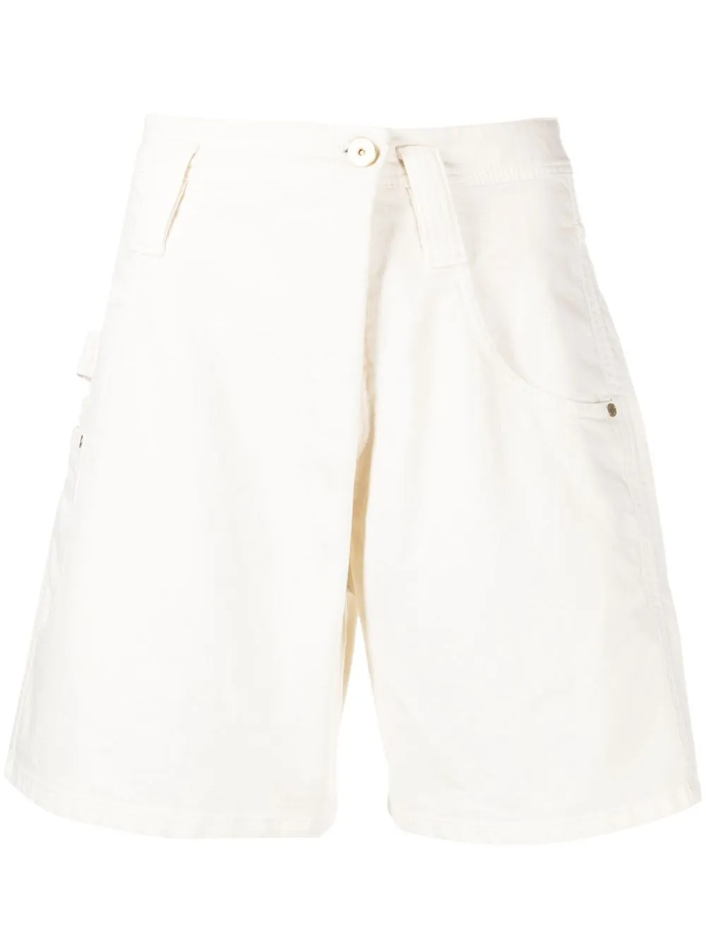 Brunello Cucinelli Jeans-shorts Mit Weitem Bein In White