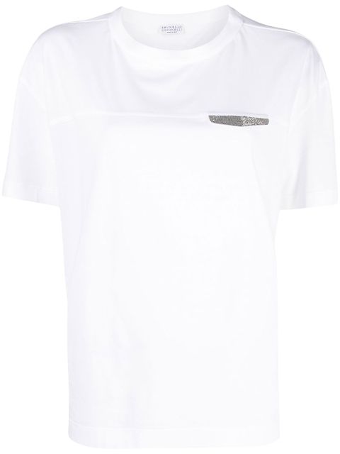 Brunello Cucinelli embellished cotton T-shirt
