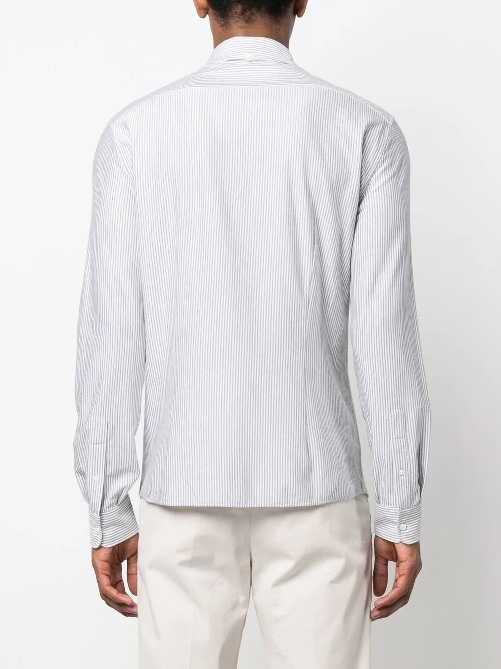 Brunello Cucinelli Striped Long-sleeve Shirt In Green