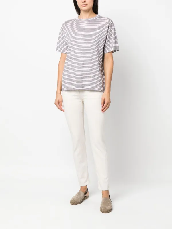 BRUNELLO CUCINELLI ホワイト ストレートパンツ Brunello Cucinelli ストレートパンツ | ホワイト | FARFETCH JP