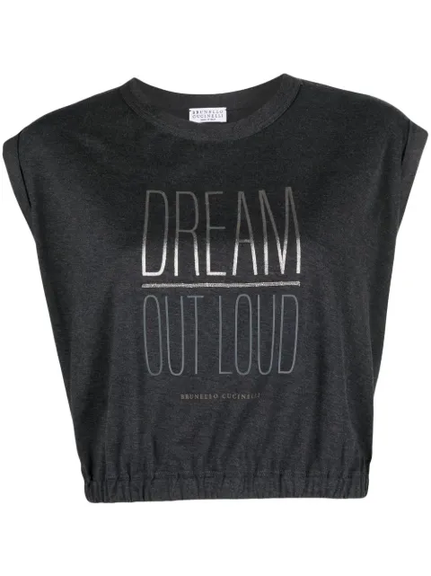 Brunello Cucinelli logo-print tank top