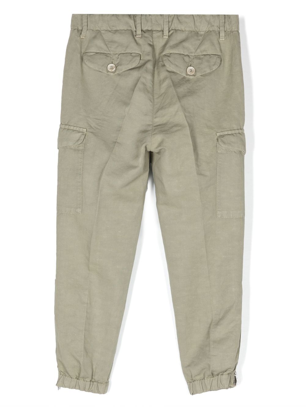 Shop Brunello Cucinelli Tapered-leg Cargo Trousers In Green