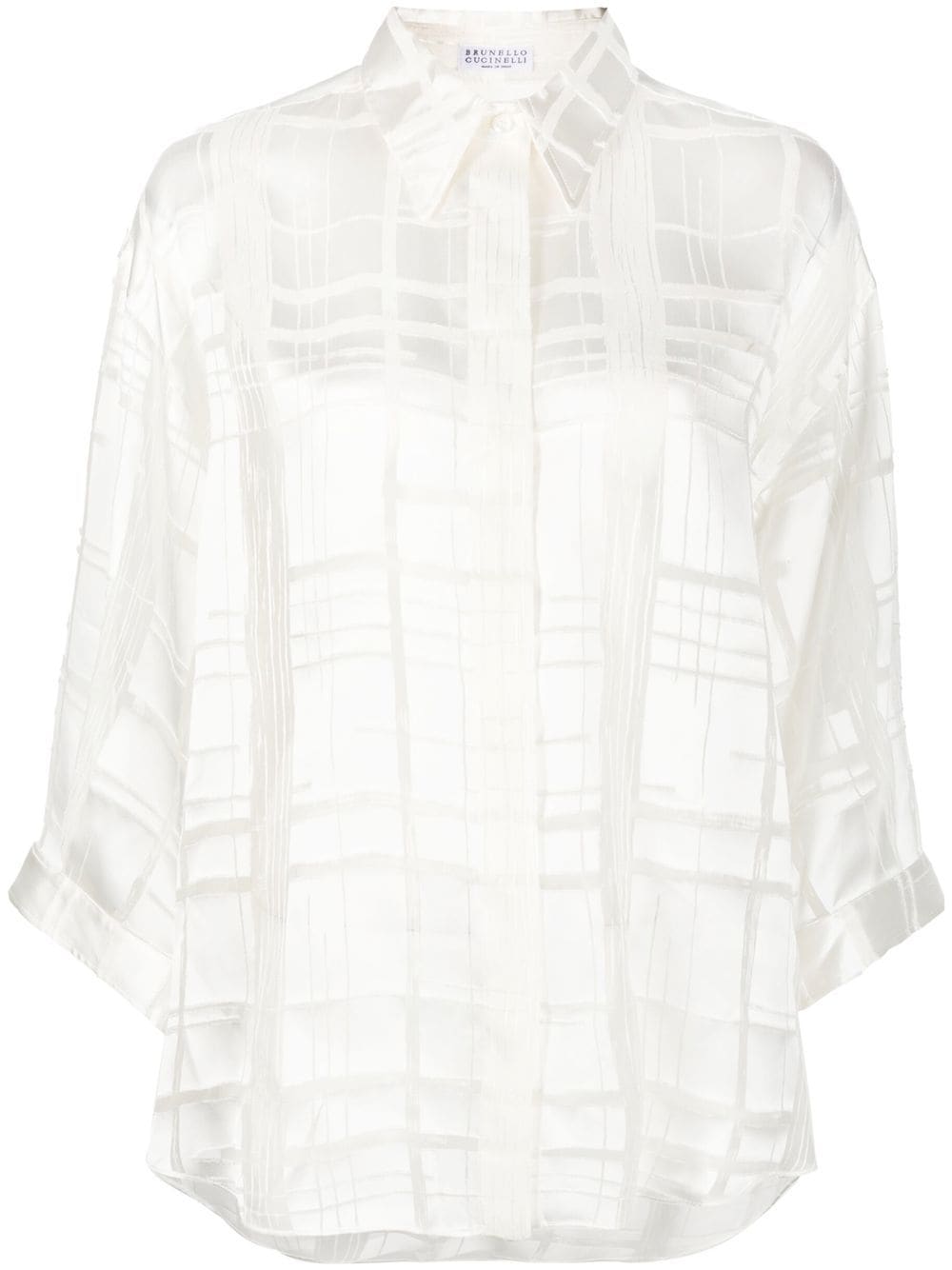 Brunello Cucinelli Panelled semi-sheer Shirt - Farfetch