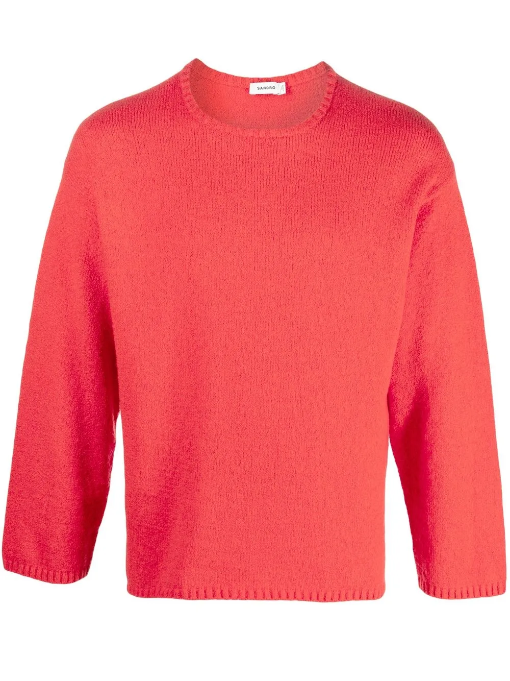 

SANDRO crew-neck bouclé jumper - Red