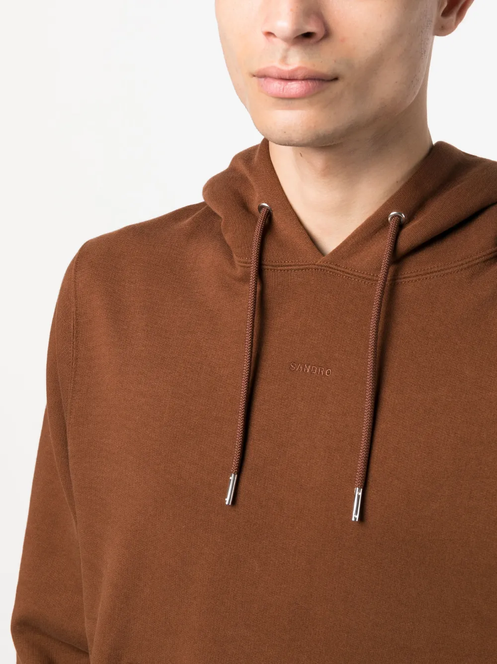 image 6 of sandro logo刺绣长袖连帽衫