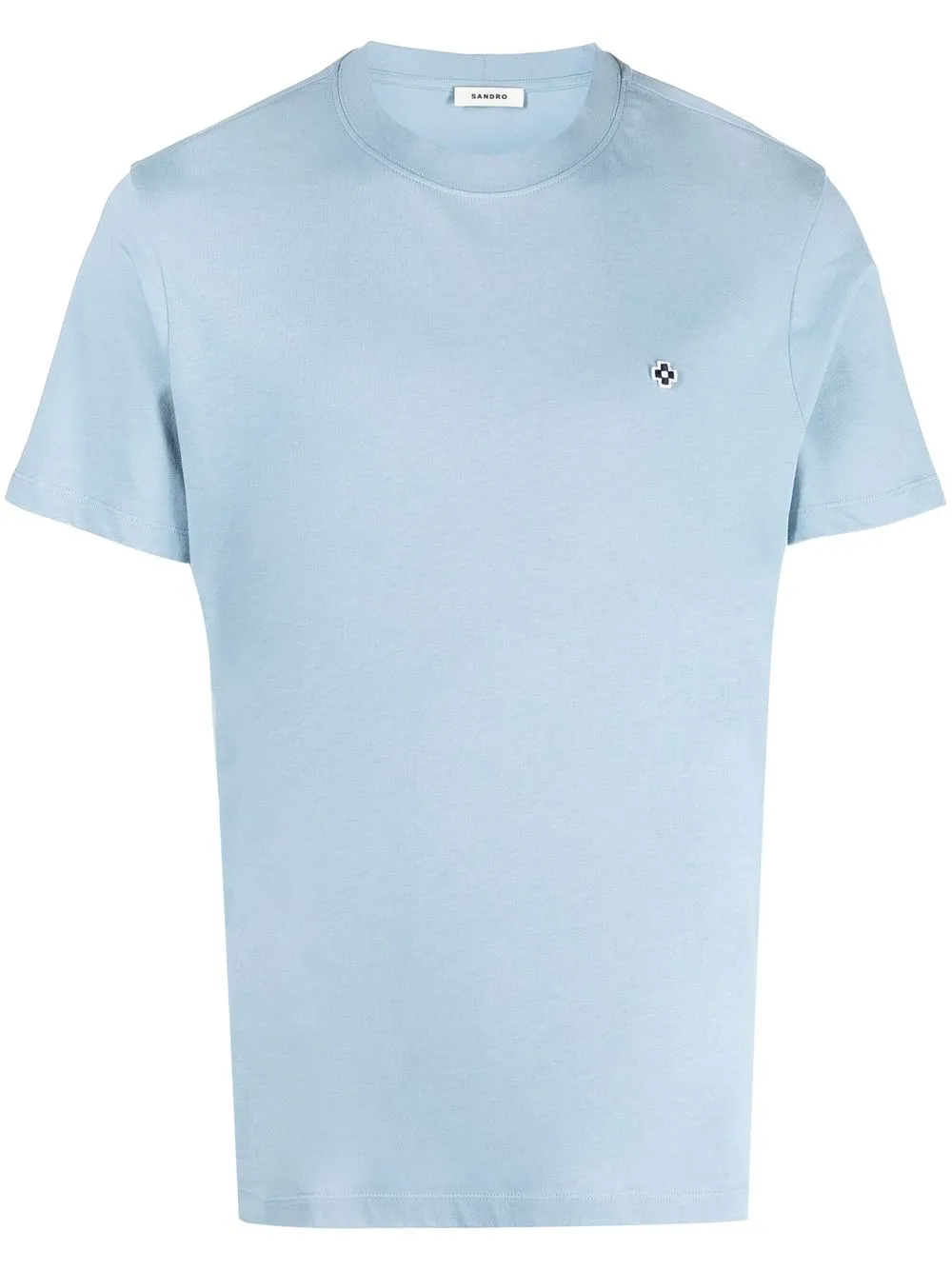 

SANDRO Cross-embroidered short-sleeve T-shirt - Blue