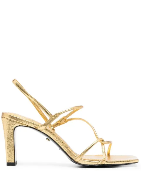 SANDRO Faye metallic strappy sandals