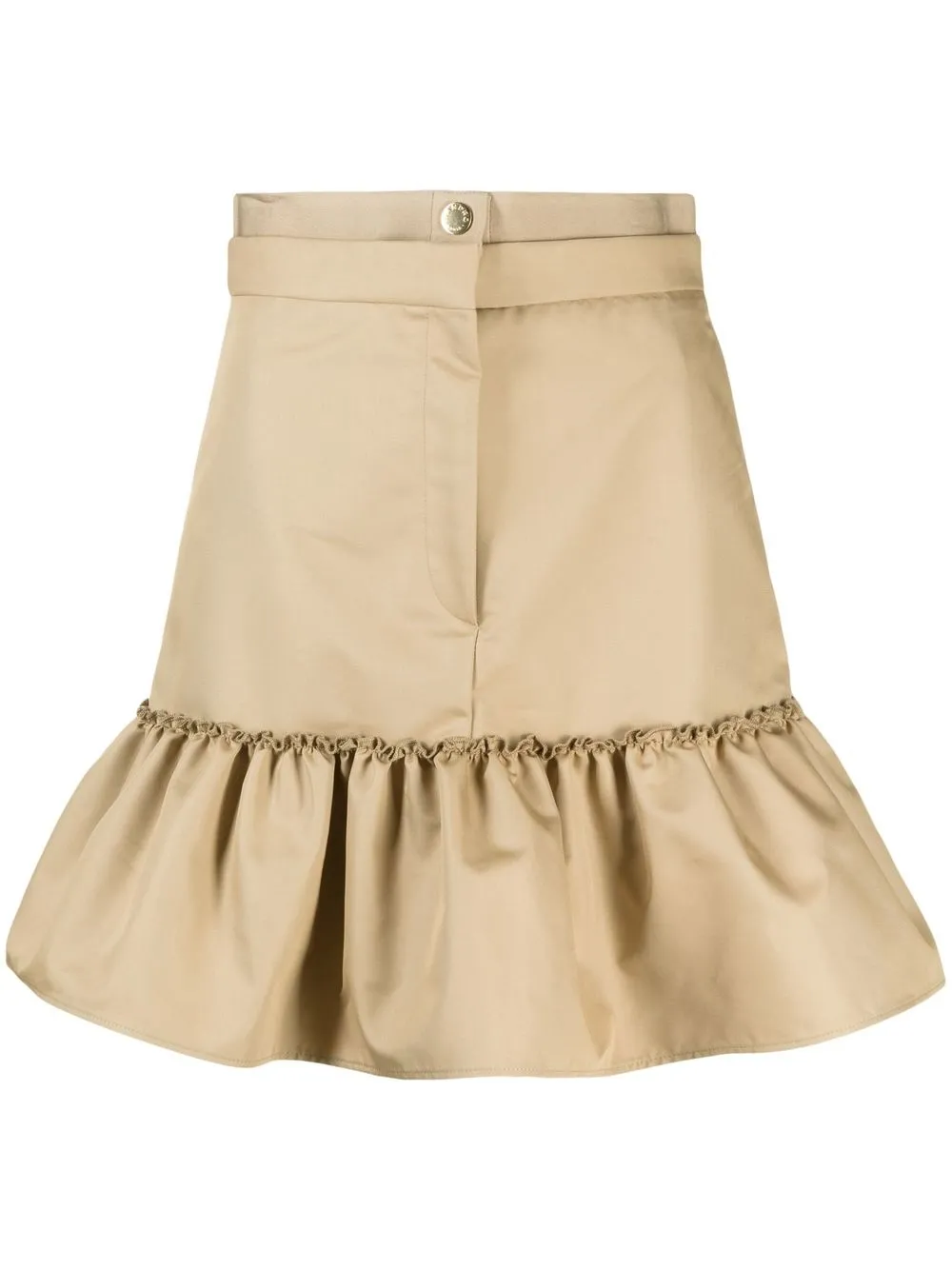 

SANDRO double-waist ruffled short skirt - Neutrals