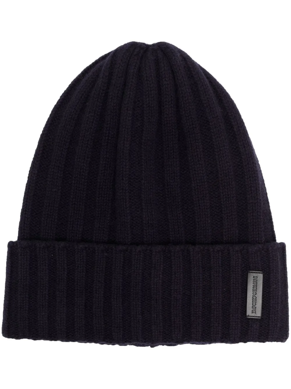 

Emporio Armani rib-knit virgin wool beanie - Blue
