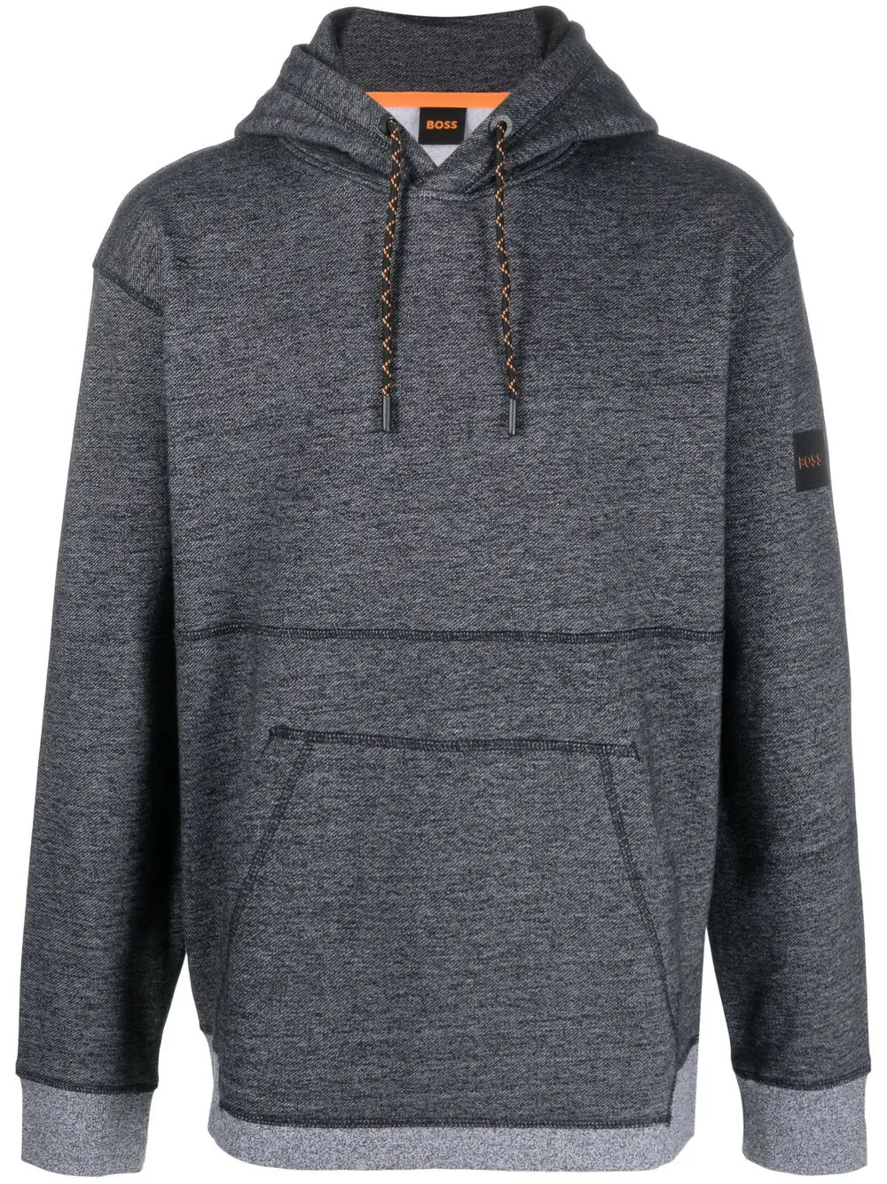 

BOSS hoodie con parche del logo - Negro