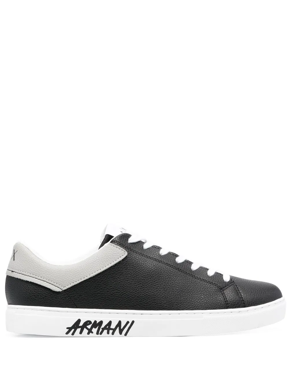 

Armani Exchange logo-print lace-up sneakers - Black