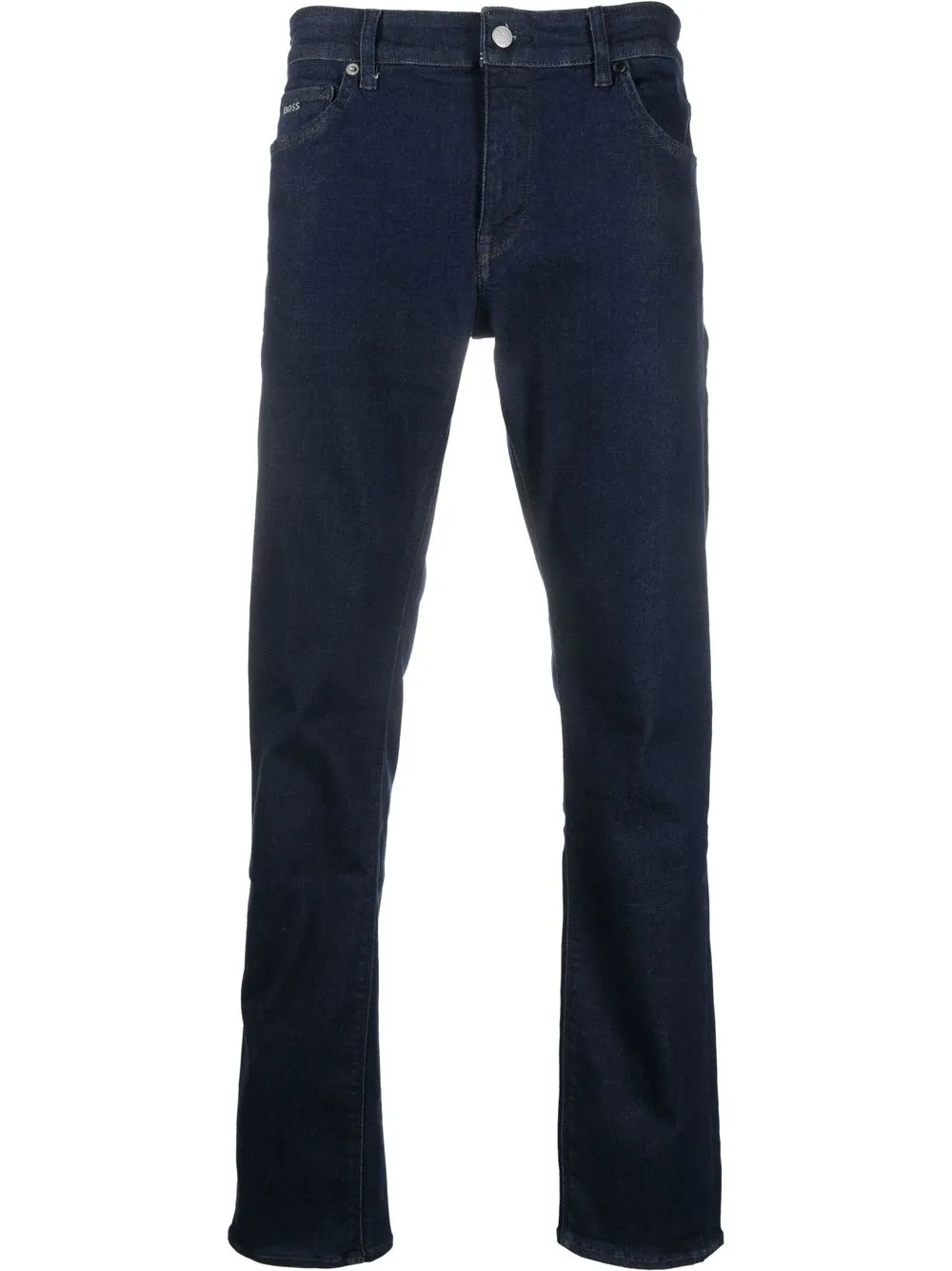

BOSS logo-patch straight-leg jeans - Blue