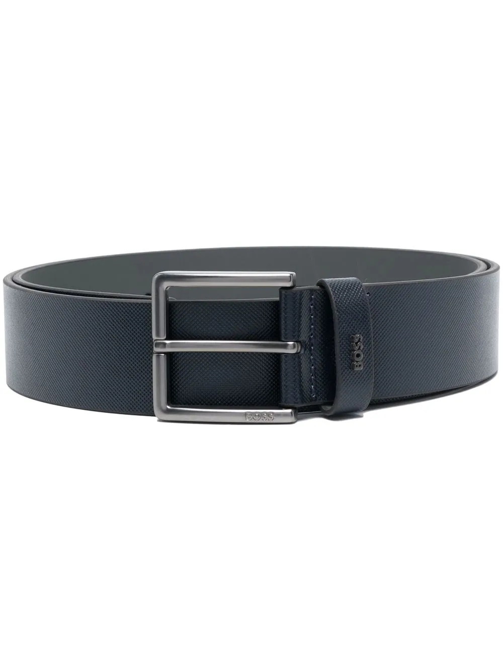 

BOSS textured leather belt - Blue