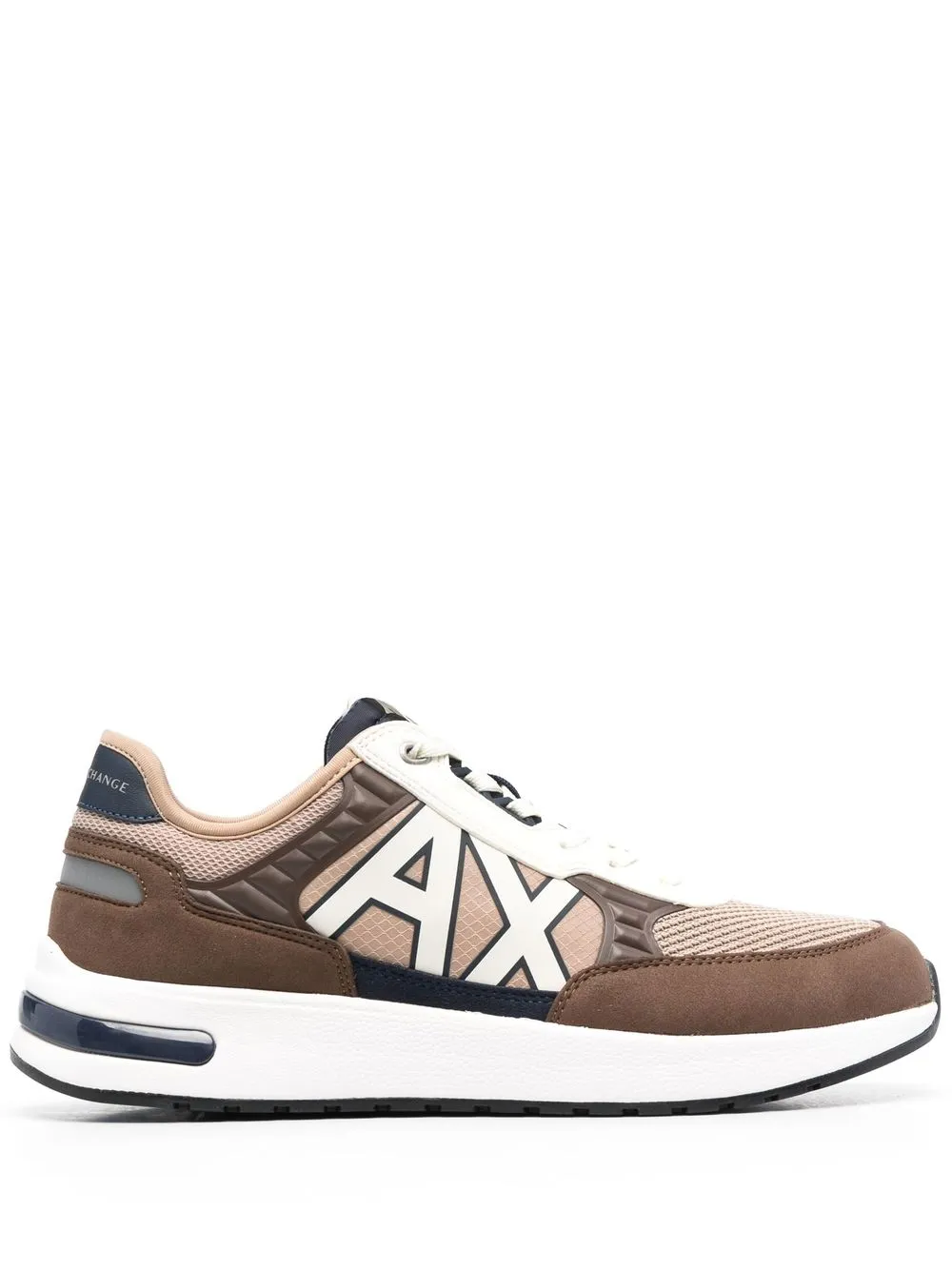 

Armani Exchange logo-print panelled sneakers - Brown
