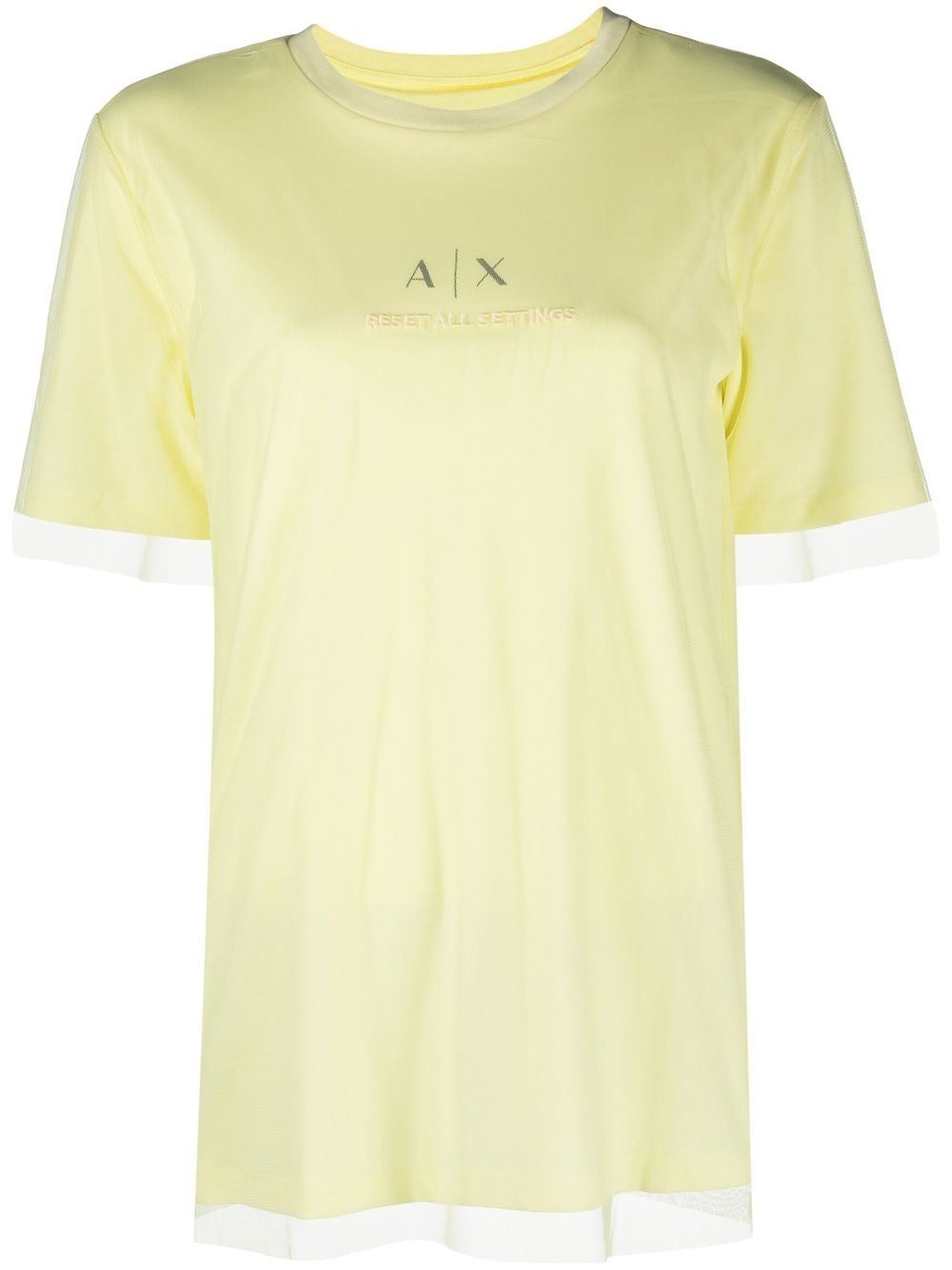 

Armani Exchange logo-print detail T-shirt - Yellow