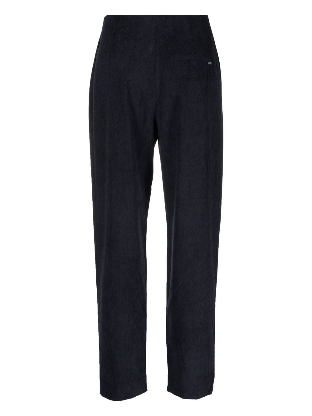 Shop Armani Exchange Concealed-front Fastening Trousers In Blue