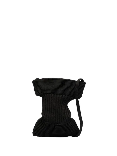 Strata ribbed-knit crossbody bag