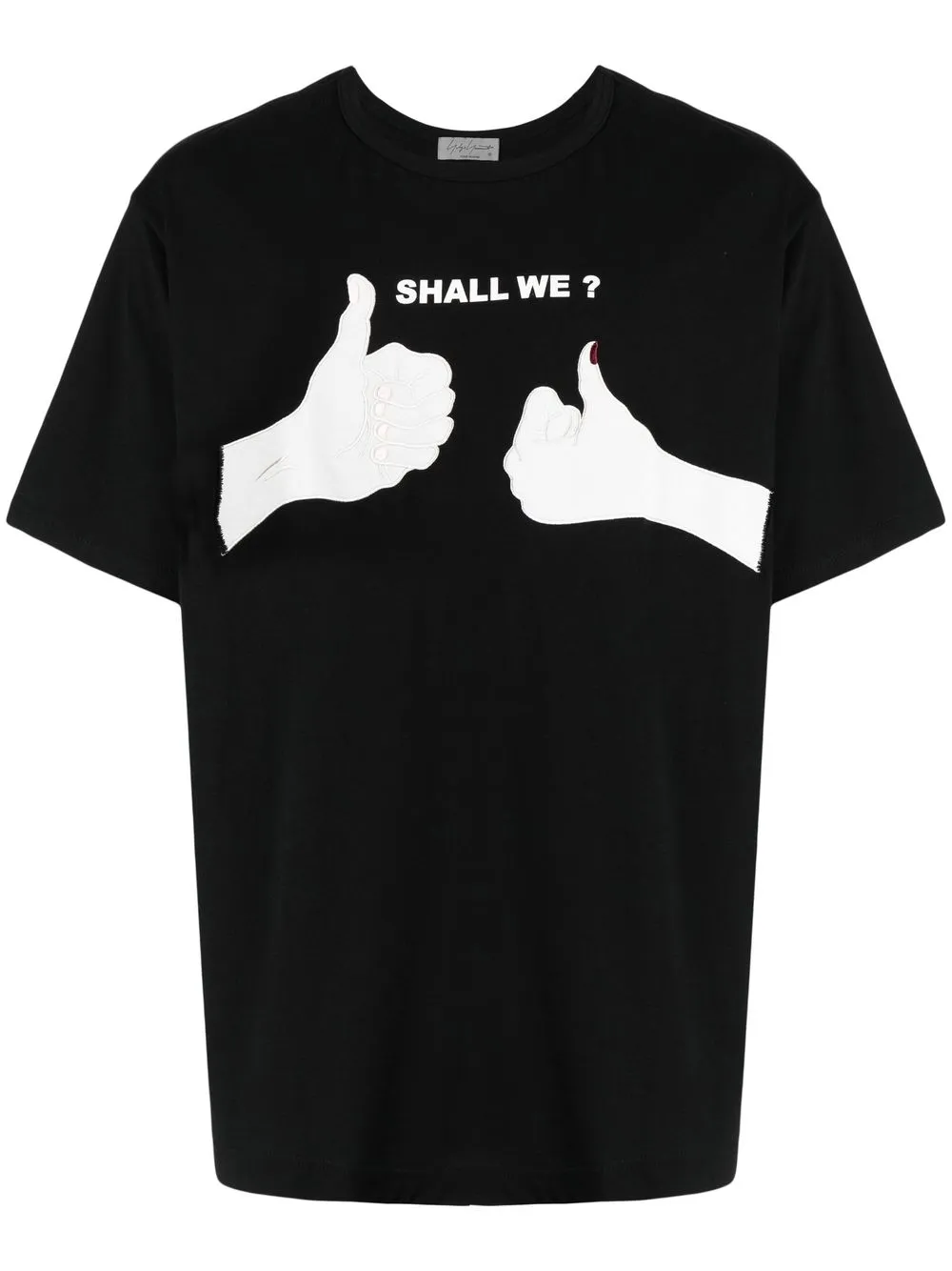 

Yohji Yamamoto slogan-print T-shirt - Black