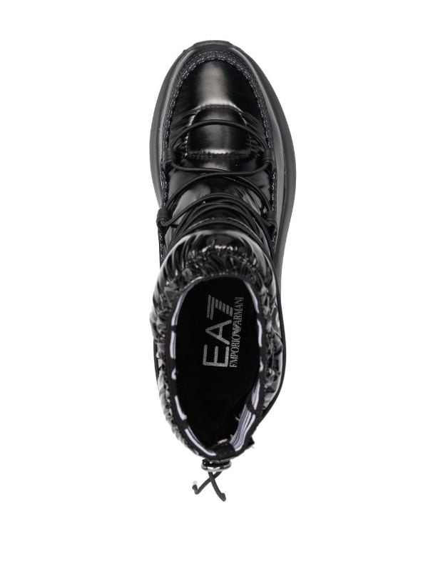 Aanvankelijk kreupel Vet Ea7 Emporio Armani logo-print Quilted Snow Boots - Farfetch