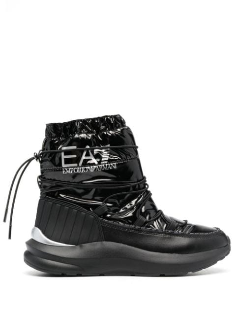 Ea7 Emporio Armani logo-print quilted snow boots