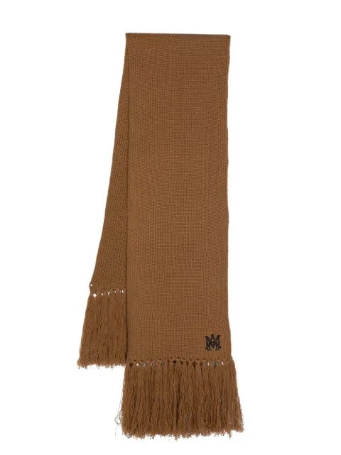 AMIRI logo-embroidered cashmere scarf