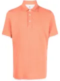 Brunello Cucinelli layered cotton polo shirt - Orange