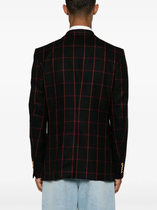 Gucci logo-patch Blazer | Black | FARFETCH