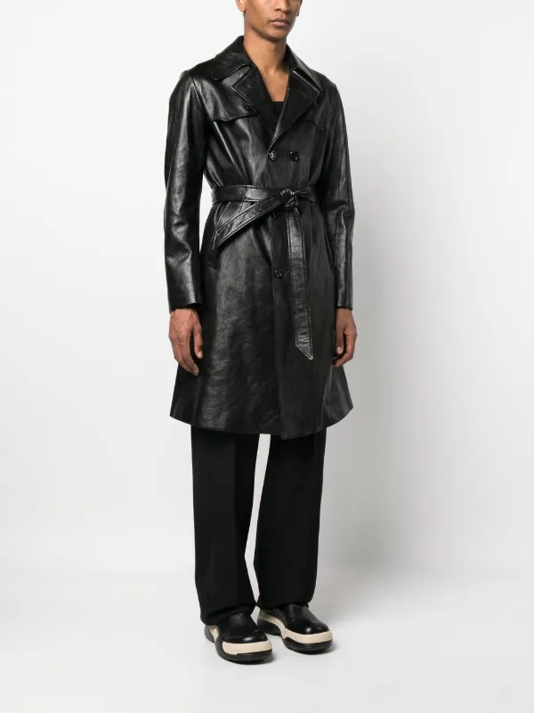 Gucci Belted Trench Coat | Black | FARFETCH