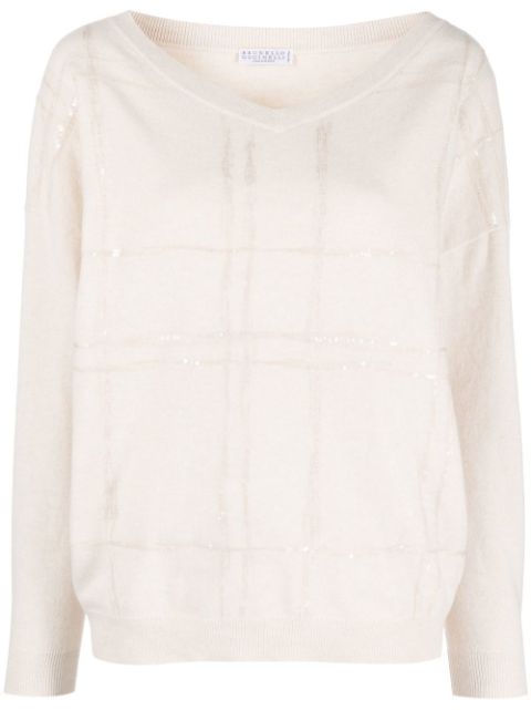 Brunello Cucinelli V-neck cashmere jumper Women