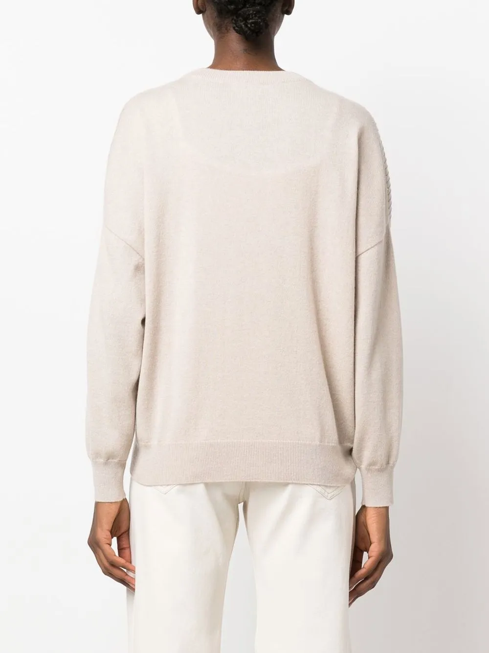 Brunello Cucinelli Sequin Cashmere Jumper In Neutrals