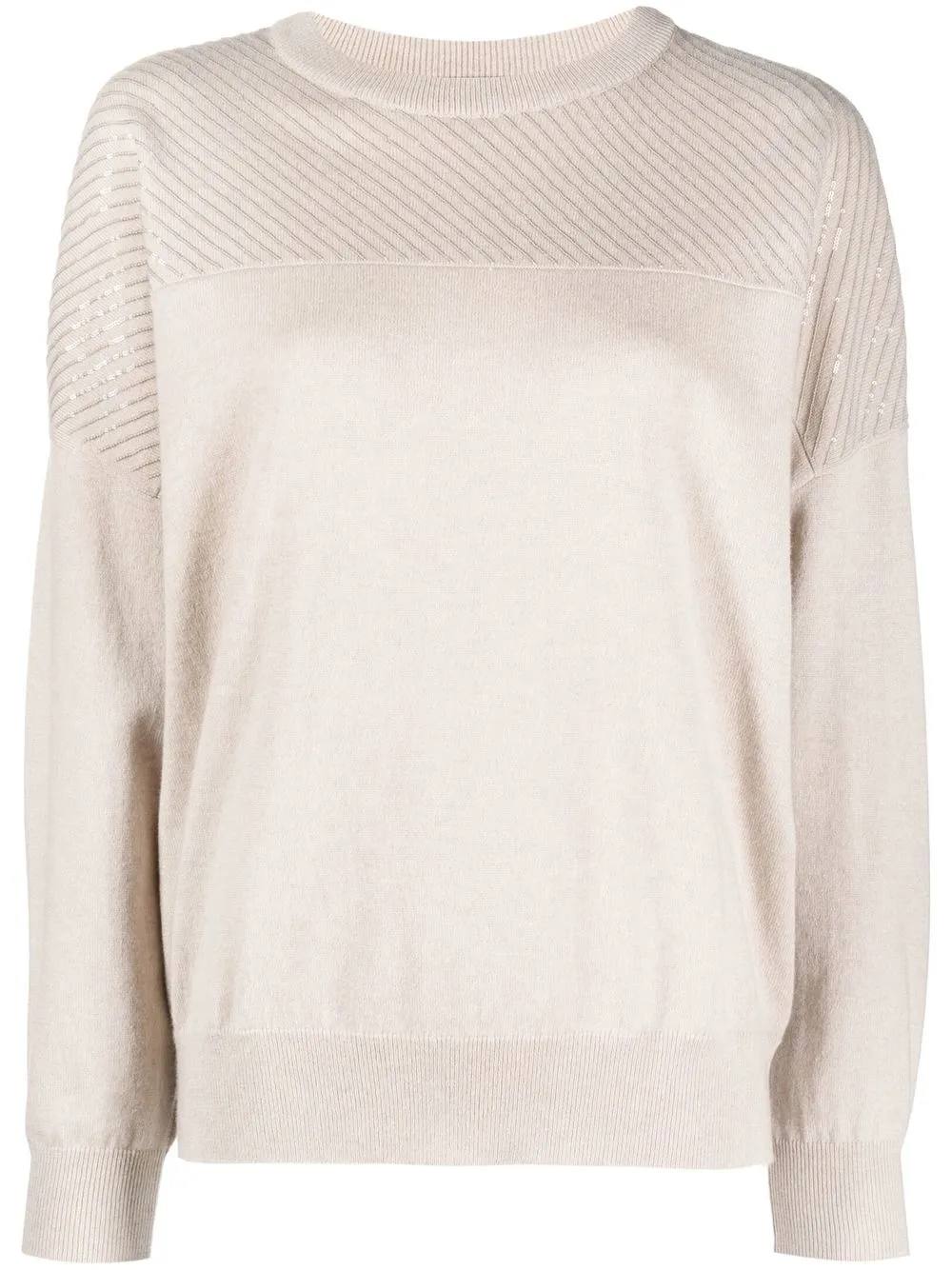 

Brunello Cucinelli sequin cashmere jumper - Neutrals