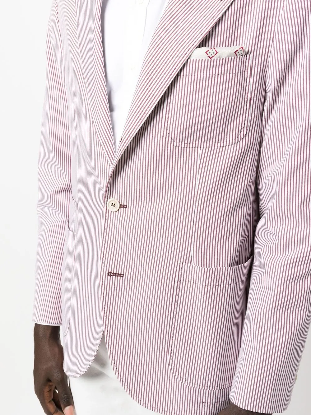 Brunello Cucinelli Single-breasted Tailored Blazer In Weiss