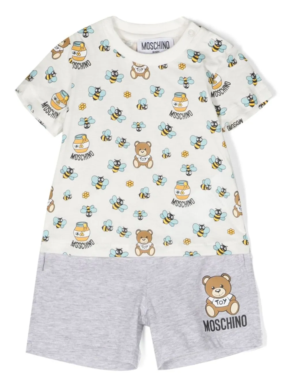 

Moschino Kids traje deportivo con motivo Teddy Bear - Blanco