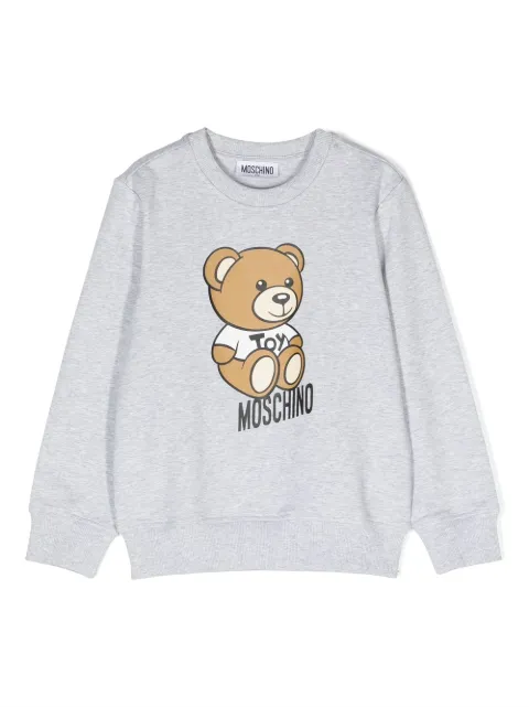 Moschino Kids sweat en coton à logo Teddy Bear 