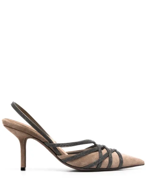 Brunello Cucinelli strappy slingback pumps
