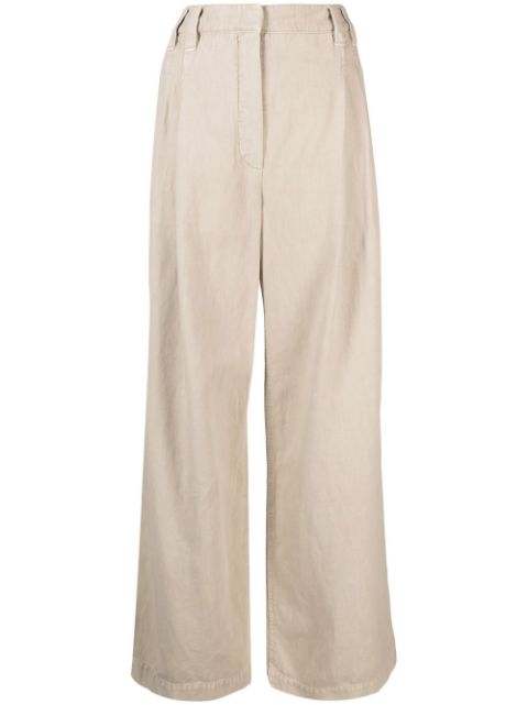 Brunello Cucinelli pleat-detail wide-leg trousers Women