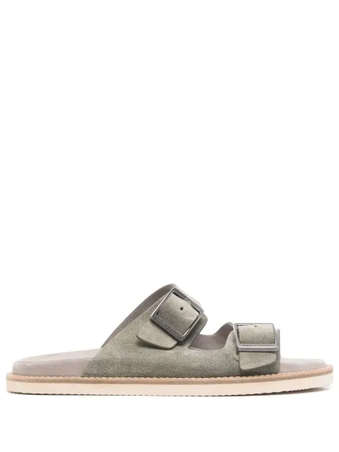 Brunello Cucinelli flip flops con correa y hebilla