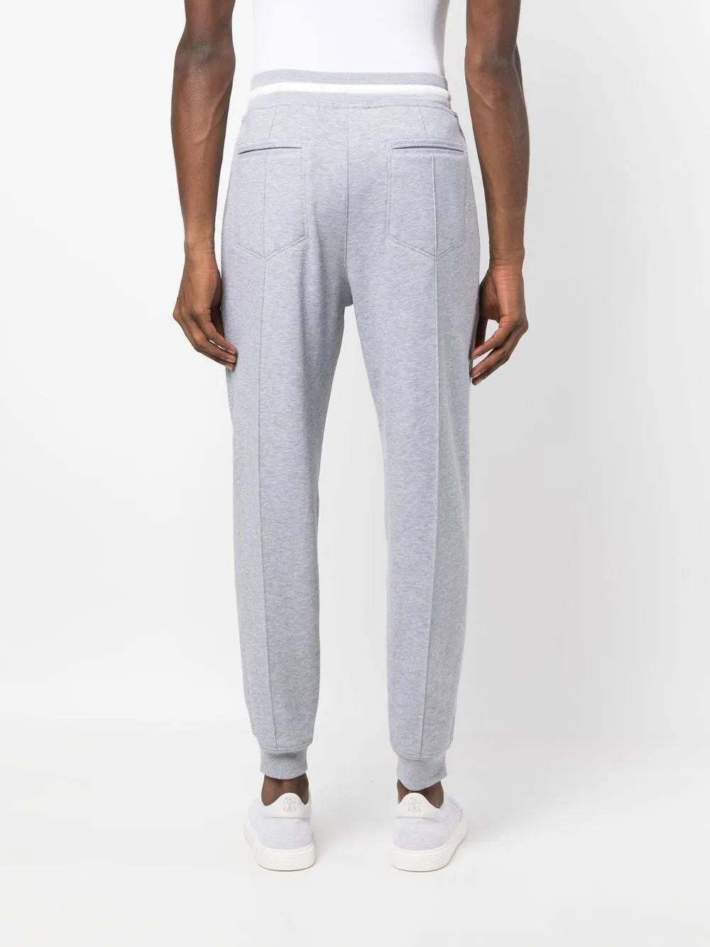 Brunello Cucinelli Drawstring Track Pants In Grey