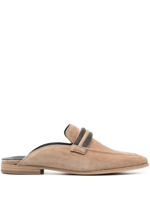 Brunello Cucinelli 绒面皮套穿式乐福鞋
