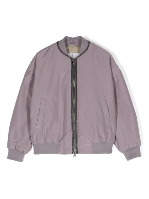 Brunello Cucinelli Kids glitter trim padded jacket