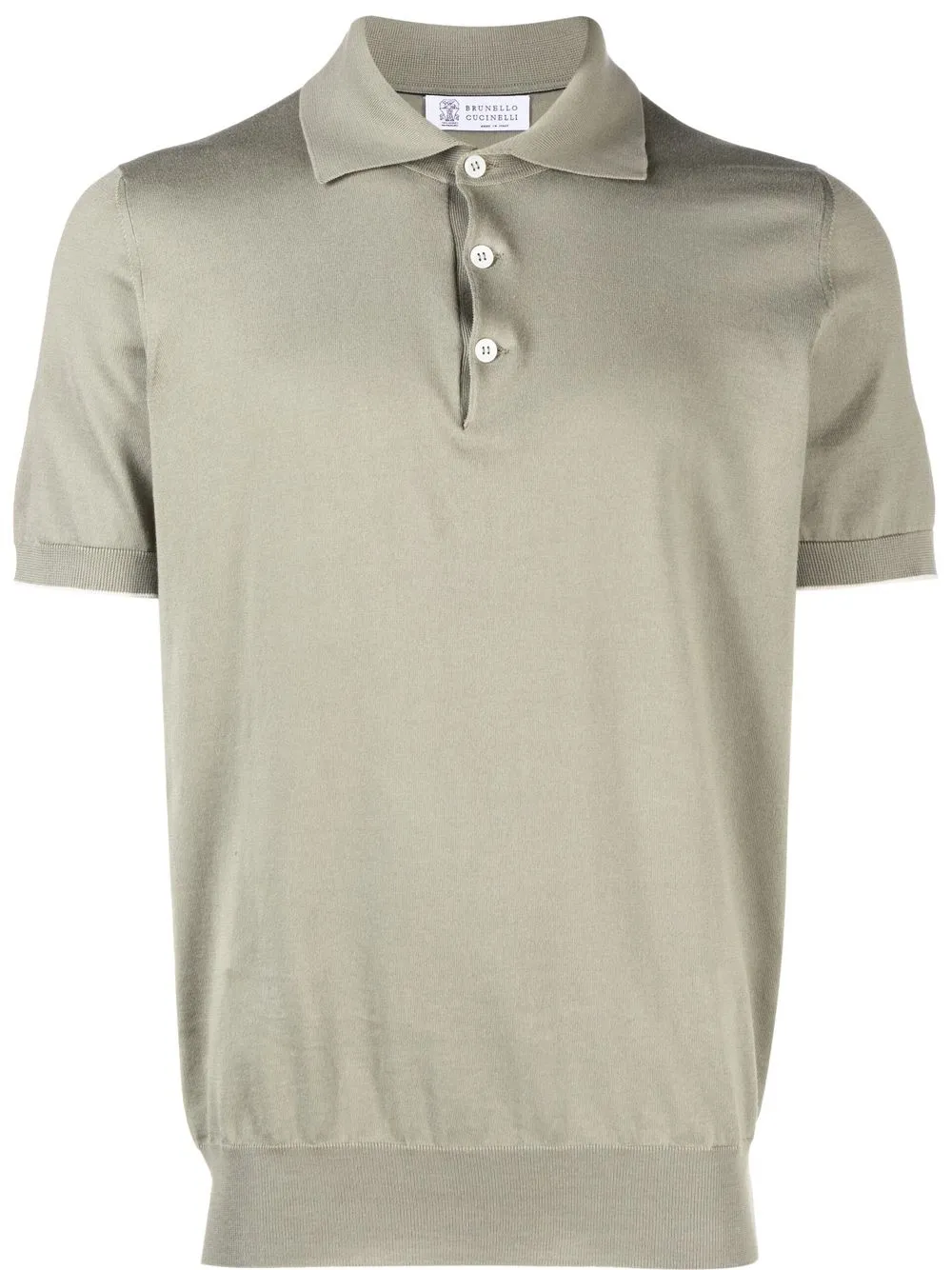 

Brunello Cucinelli piped-detail cotton polo shirt - Green