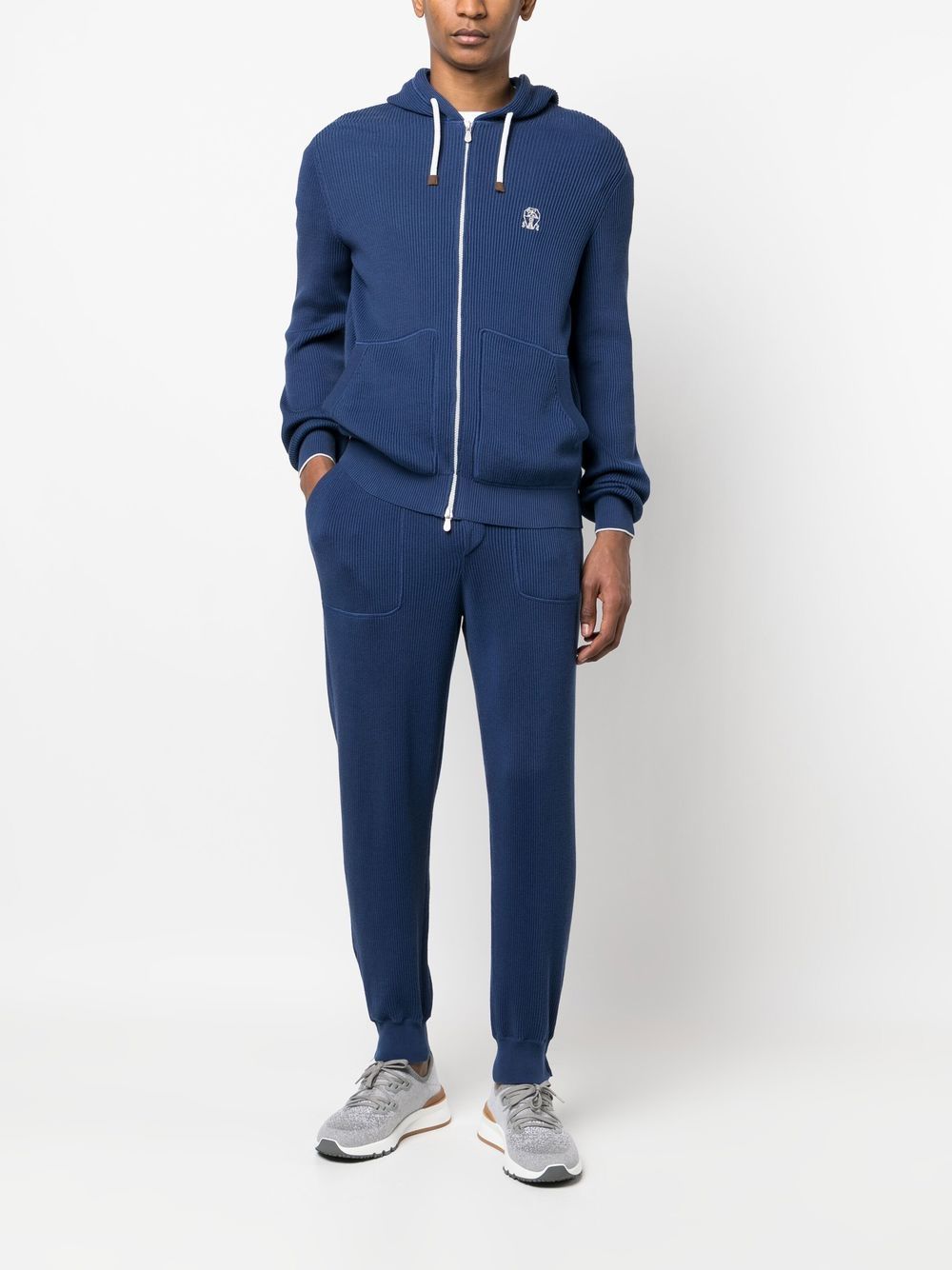 Brunello Cucinelli Gebreide trainingsbroek - Blauw